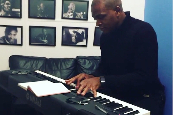 Tony Briscoe in studio session for Love Music Management, Bristol - Writing Session