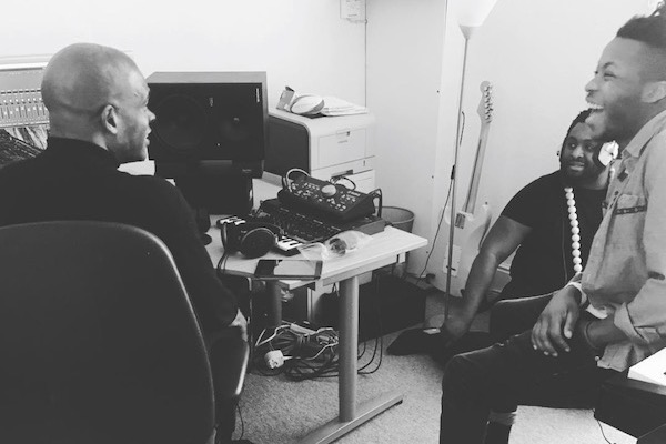 Tony Briscoe in studio session with Jaz Ellington & Solomon O.B at One In A Billion Studios, Bristol, UK - Writing Session