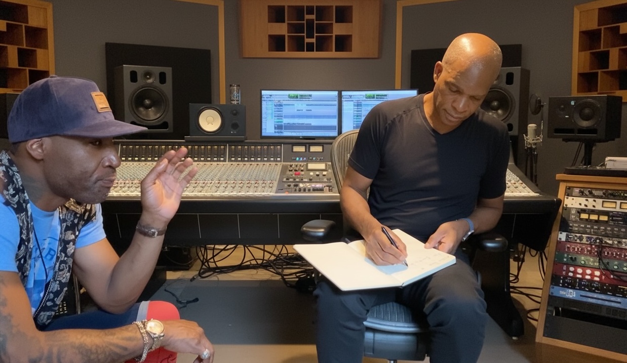 Mentoring UK artist Aaron Soul in the studio - Artist Mentoring Session