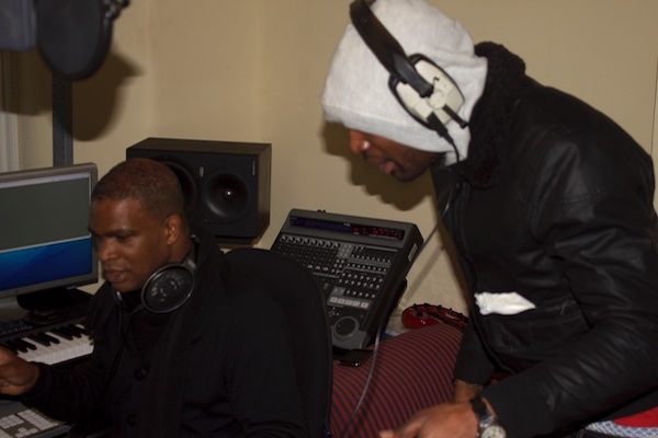 Tony Briscoe in studio session with Aaron Soul - Writing & Production Session