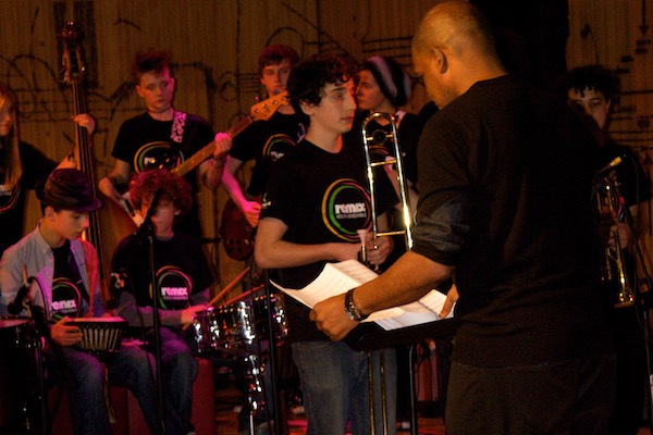 Tony Briscoe conducting the Bristol Youth Ensemble in the Colston Hall - Music Conductor